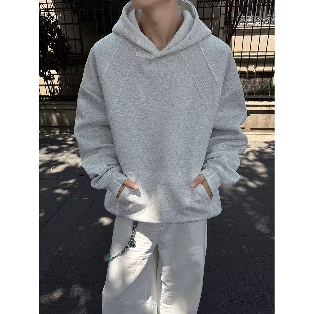 New Long Sleeved Solid Color Hooded Sweatshirt For Men And Women, Stylish And Versatile, Loose Casual Top_viptrois.com