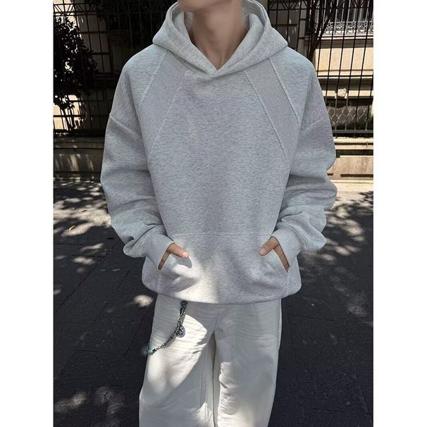 New Long Sleeved Solid Color Hooded Sweatshirt For Men And Women, Stylish And Versatile, Loose Casual Top_viptrois.com