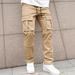 Men's Clothing Retro Fashion Brand Men's Pants Multi Pocket Overalls Loose Trendy Sports Pants_viptrois.com