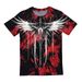 Men's Clothing Fashion Tie Dye Wings Print T Shirt Street Short Sleeved Cotton T Shirt Tops_viptrois.com