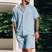 Men's Clothing Streetwear Graphic Print T-Shirt & Shorts Set - Men's Summer Casual Outfit (Black/Blue/Green)_viptrois.com