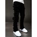 "Men's Elastic Patchwork Straight Leg Jeans – Light Blue, Pink, Bluish & Khaki (Sizes S-XXL)"_viptrois.com