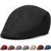 Beret For Men, Summer Middle-aged And Elderly Linen Cool Hat, Grandpa Outdoor Casual Versatile Sun Protection_viptrois.com