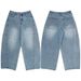Men’s Vintage Wide-Leg Jeans – High Street Distressed Denim With Raw Hem (Sizes XS-2XL)_viptrois.com