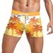 Men’s Clothing New Fashion Coconut Tree Print Men's Boxer Beach Swimming Trunks_viptrois.com