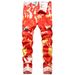 Men's Clothing European And American Style Personality Fashion Flower Dyed Elastic Slim Fit Skinny Jeans Trousers_viptrois.com
