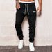 Men's Solid Color Sports Pants New Style Drawstring Casual Jogger Pants High Street Trendy Long Bottoms_viptrois.com