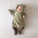 Spring And Autumn Baby Cute Bear Climbing Clothes For Boys And Girls Long Sleeved Hooded Sweatshirt With Fart One Piece Romper_viptrois.com