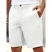 Summer Men's Knitted Waffle Shorts Casual Beach Five Point Pants Breathable Solid Color mid Waist Black Khaki Gray_viptrois.com