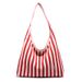 Women's Shoulder Bags Large-capacity Striped Bag Female Tide Fashion Tote Bag Female Student Handbag Female_viptrois.com