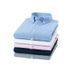 Pulse Pulse Men's Trendy New Non-Iron Inner Outer Wear Fashion Casual Versatile All-Cotton Oxford Long Sleeve White Shirt_viptrois.com
