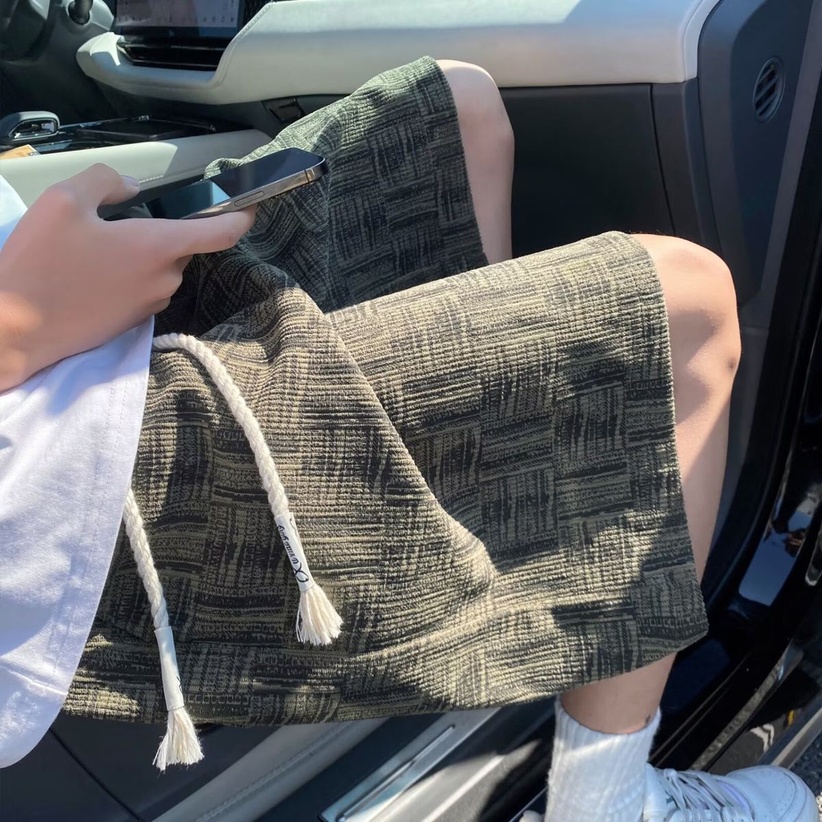 Retro Checkered Print Shorts - Summer Casual Drawstring Beach Shorts For Men (M-4XL)_viptrois.com