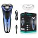 Electric Shaver Wet Dry Rotary Shaving Razor With Pop-up Trimmer Mens UK_viptrois.com