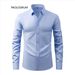 Men's Clothing Four Sided Elastic Natural Button Men's Large Size Shirt Free Of Ironing And Anti Wrinkle Business_viptrois.com