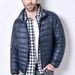 Men's Slim-Fit Stand Collar Lightweight Padded Jacket – Minimalist Korean Style (M-5XL, Black/Army Green/Navy/Burgundy)_viptrois.com