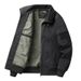 Men's Clothing new pure cotton work jacket men's spring and autumn casual loose high collar pilot jacket coat_viptrois.com