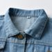 kid's clothing Autumn unisex short denim jacket for boys and girls to do old lapel hole denim long-sleeved top style_viptrois.com