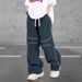 Men's Clothing Casual Pants Loose Trendy Straight Trousers_viptrois.com