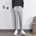 Men's Clothing Trousers Spring Nine Point Trousers Casual Literary Suit Trousers_viptrois.com