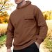 European And American Cross-border New Trendy Fleece Fashion Casual Patch Pocket Faux Cotton Plus-size Men's Hooded_viptrois.com