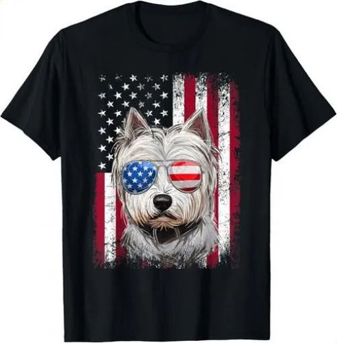 T-shirtamerican 2026 Flag Patriotic Westie Dog Lover 4th Of July_viptrois.com
