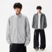 Me's Jacket 2025 Sprig Ad Autum New Tredy Casual Fashio Sports Loose Decostructed Desig Stad Collar Coat For_viptrois.com