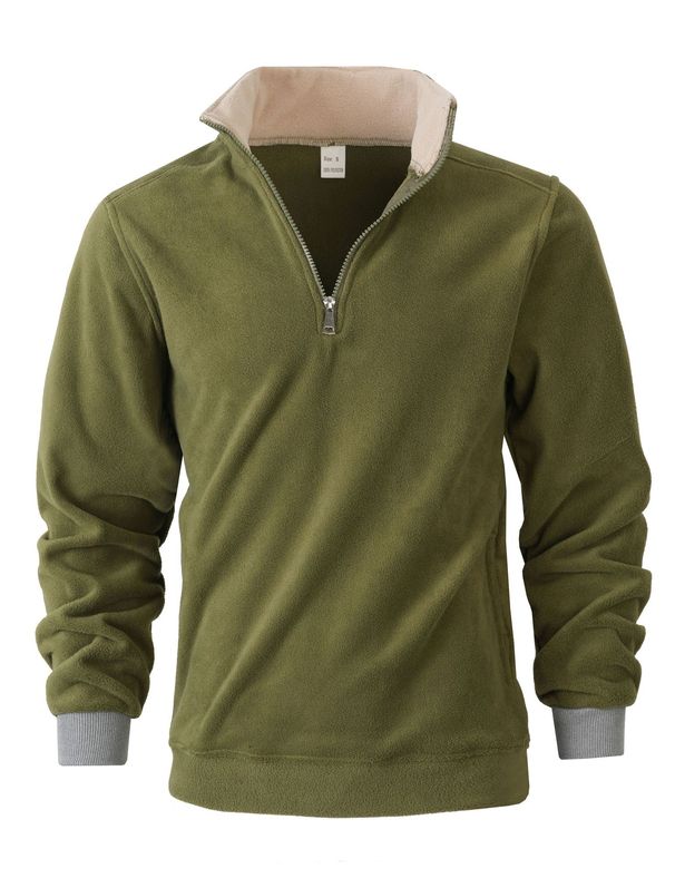 Men's Clothing Men's Slim Fit Zip-Up Sweater – Stand Collar Pullover – Minimalist Streetwear (S-XXXL)_viptrois.com
