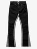 Men's Clothing Design Contrast Color Stitching Tassel Jeans High Street Color Matching Slim Fit Flared Trousers_viptrois.com