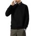 Pure Gold Coin Autumn Winter Men's Thick Shirt Knitted Two-Piece Sweater Denim Turn-Down Collar -55 Group 9 Cross-Border_viptrois.com