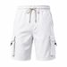 Summer Men's Casual Loose Fit Cargo Shorts With Multiple Pockets Style Heavyweight Knit Terry Sports Outdoor_viptrois.com