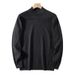 Men's Clothing Classic Slim-Fit Men's Knit Sweater - Soft Semi-Turtleneck Pullover, Solid Color Minimalist Design ( M-3XL)_viptrois.com