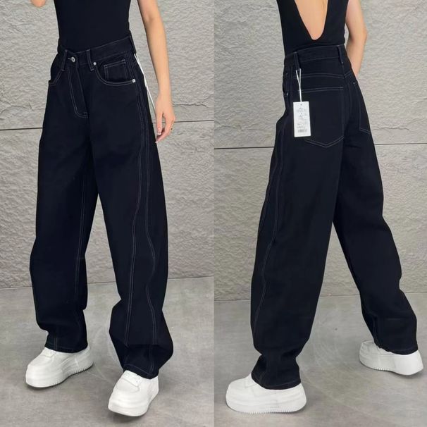 Autumn Hot-Selling Men's High-Waisted Slimming Fashion Scimitar Trendy Draped Loose Straight Wide-Leg Pants_viptrois.com