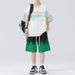 2025 Casual Sports Suit Summer Trendy Brand Tie Dye Ice Silk T-Shirt Men's Youth Short Sleeved Shorts Paired With One_viptrois.com