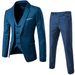 Men's Clothing Three Piece Groom Suit Four Seasons Korean Style Solid Color Slim Business Suit Men's Small Suit Dress Groom_viptrois.com