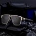 Stylish Square-framed Vintage High-grade Sunglasses For Men_viptrois.com