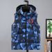 Men's Clothing Men's Vest Trendy Brand Tiger Head Style Autumn And Winter College Students Detachable Hat Down Cotton Warm Cotton Vest_viptrois.com