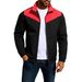 Men's Clothing Men's Windproof Color-Block Jacket - Stand Collar Zip-Up Coat (3 Colors, S-XXXL) Hot-selling_viptrois.com