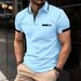 Men's Clothing New Summer T Shirt Men's Button Printing Sports Polo Shirt_viptrois.com