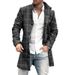 Men’s Printed Wool-Blend Coat – Longline Trench Jacket With Notch Lapel & Multi-Pocket Design (M-4XL)_viptrois.com