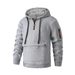 Autumn And Winter Men's Sweatshirt Pocket Design Casual Hooded Arm Zipper Pullover Sweatshirt_viptrois.com