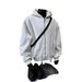 Men's Heavyweight Paris Grey Zip-Up Hoodie - 400g Warm Patchwork Deconstructed Streetwear Jacket For Autumn & Winter_viptrois.com