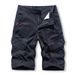Men's Clothing Summer Trend Solid Color Overalls Shorts Men Loose Casual Pants Men Straight Leg All Match Six Point Sports Pants_viptrois.com
