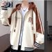 Men’s Streetwear Zip-Up Hoodie – Oversized Baseball Jacket With Color Block Design, Unisex Casual Pullover For Teens & Young Adults_viptrois.com