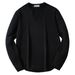 Loom Cross-Border Men's European American Spring And Autumn Thin Pullover Knitted Fashion Solid Color Long Sleeve Base Shirt_viptrois.com