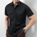 Men's Slim Fit Zippered Short Sleeve Shirt - Light Luxury Seamless Laminated Design (Versatile & Breathable)_viptrois.com
