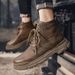 Men's Retro British Style Leather Martin Boots Mid-Calf Work Boots With Rubber Sole For Winter (Size 38-46, Black/Brown/Tan)_viptrois.com