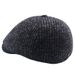 Winter Knitted Wool Beret Warm Men's Middle-aged And Elderly British Style Duckbill Cap Patchwork Youth Forward Hat_viptrois.com