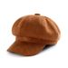 Women's New Deerskin Velvet Octagonal British Beret Korean Version Autumn And Winter Fashion Hat_viptrois.com