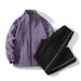 Men's Clothing Men's Lightweight Waterproof Jacket & Pants Set - Trendy Casual Sportswear For Spring & Autumn (Black, White, Pink, Purple)_viptrois.com