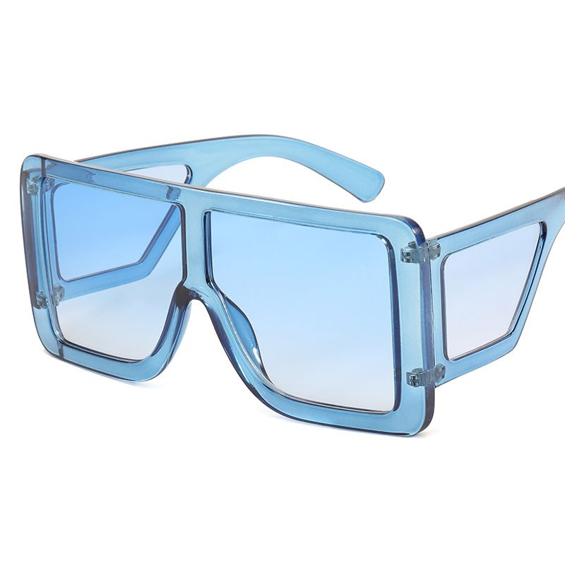 Men's Sunglasses New Large Frame Sunglasses For Women Internet Celebrity Square Big Face Sunglasses Personality Wide Legs Anti Ultraviolet Glasses_viptrois.com